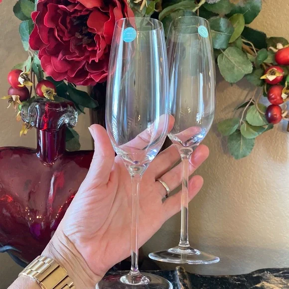 Tiffany & Co Champagne flutes two with box - Picture 5 of 10